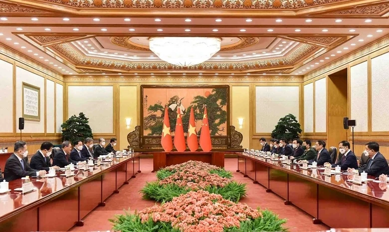 Thủ tướng Chính phủ Phạm Minh Chính hội đàm với Thủ tướng Quốc vụ viện Lý Cường.