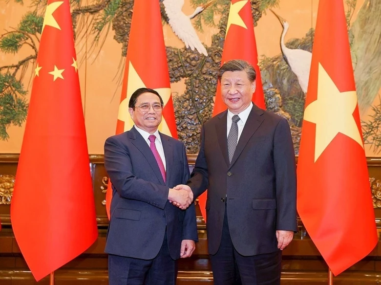 Thủ tướng Chính phủ Phạm Minh Chính hội kiến Tổng Bí thư, Chủ tịch nước Trung Quốc Tập Cận Bình.