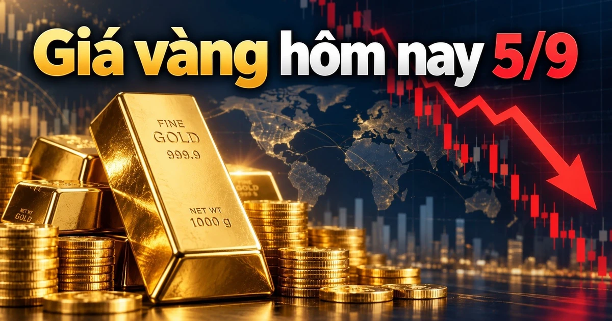 Giá vàng SJC giảm 1 triệu đồng/lượng sáng 5/9/2026
