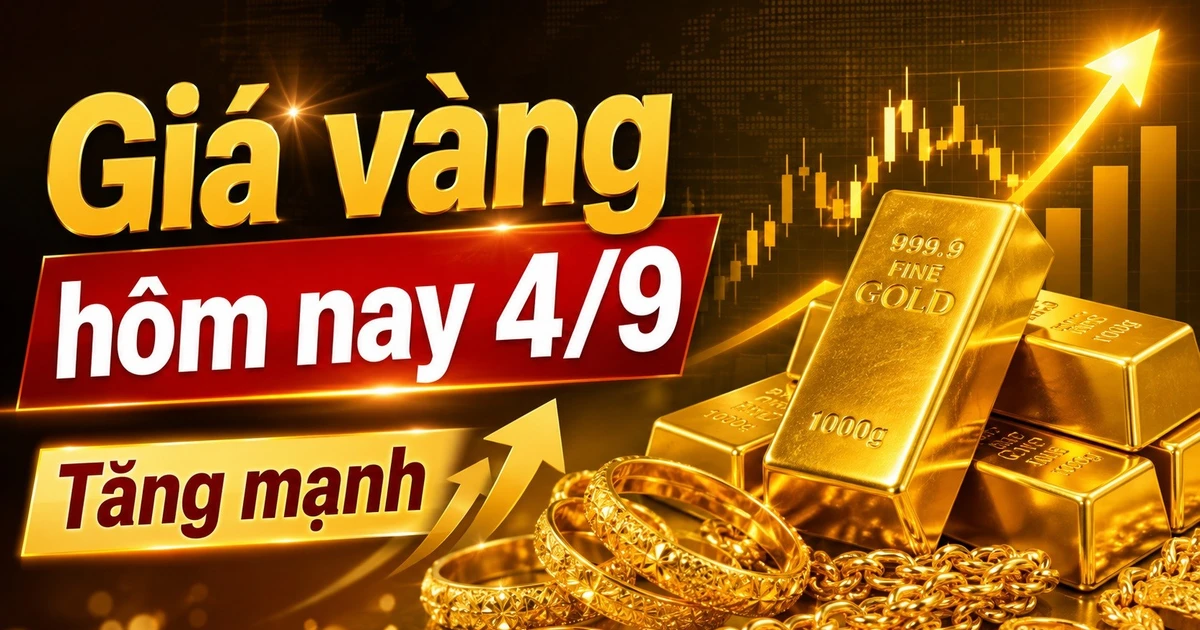 Giá vàng SJC tăng 700.000 đồng, áp sát 150 triệu đồng/lượng sáng 4/9/2026