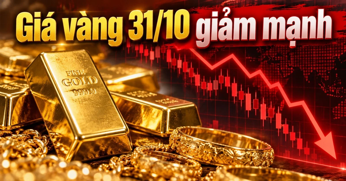 Giá vàng thế giới ngày 31/10 xuống thấp nhất khoảng một năm