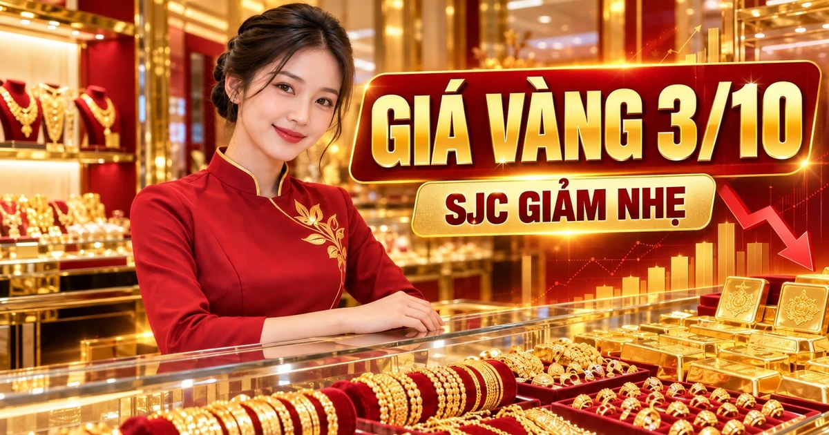 Giá vàng thế giới giảm cuối tuần, SJC biến động ngày 3/10