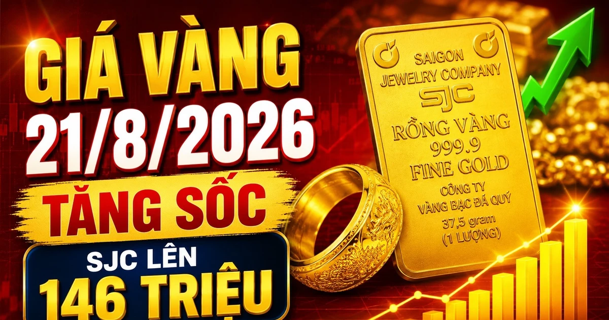 Giá vàng 21/8: SJC, BTMC, PNJ tăng mạnh, vàng thế giới trên 4.500 USD