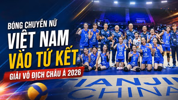 Bóng chuyền nữ Việt Nam vào tứ kết giải vô địch châu Á 2026