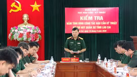 Cục Hậu cần - Kỹ thuật Quân khu kiểm tra công tác hậu cần, kỹ thuật tại Bộ Chỉ huy Quân sự tỉnh Lào Cai