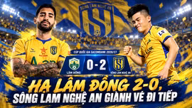 Hạ Lâm Đồng 2-0, Sông Lam Nghệ An giành vé đi tiếp