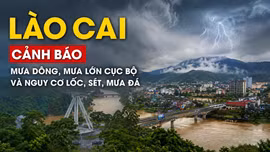 Lào Cai cảnh báo mưa dông, mưa lớn cục bộ và nguy cơ lốc, sét, mưa đá