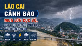 Lào Cai cảnh báo mưa lớn cục bộ, nguy cơ lốc, sét, mưa đá và gió giật mạnh