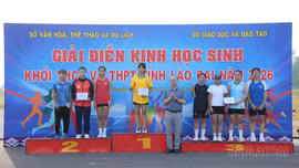 30 bộ giải được trao tại giải Điền kinh học sinh THCS và THPT tỉnh Lào Cai năm 2026