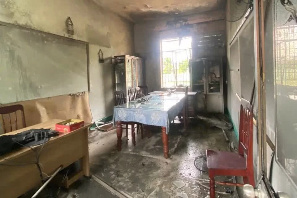 Hiện trường vụ cháy.