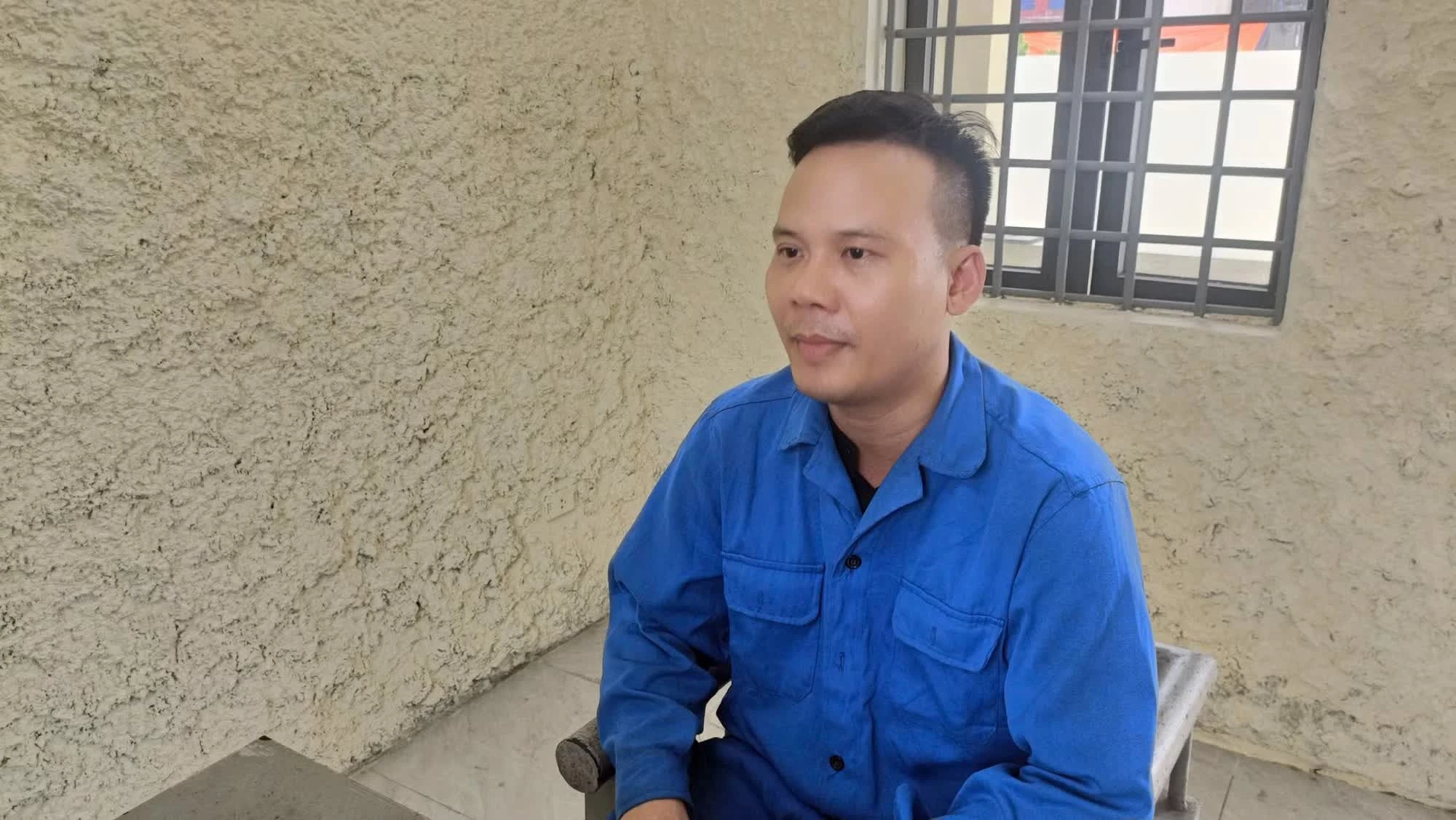Đối tượng Ma Văn Tân tại cơ quan Công an.