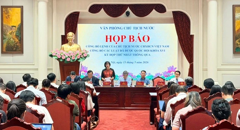 Quang cảnh cuộc họp báo. (Ảnh: Báo Chính Phủ)