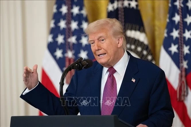 Tổng thống Mỹ Donald Trump phát biểu tại Nhà Trắng, Washington, D.C.