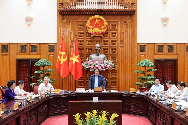 Thủ tướng Phạm Minh Chính chủ trì cuộc họp của Thường trực Chính phủ và Thường vụ Đảng ủy Chính phủ về một số nội dung quan trọng.