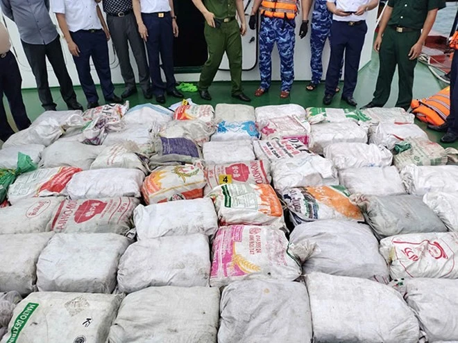 Số ma túy đá tại thời điểm bị phát hiện, thu giữ. Ảnh: C04