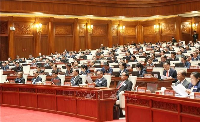 Quang cảnh Kỳ họp thứ nhất Quốc hội khóa X của Lào.