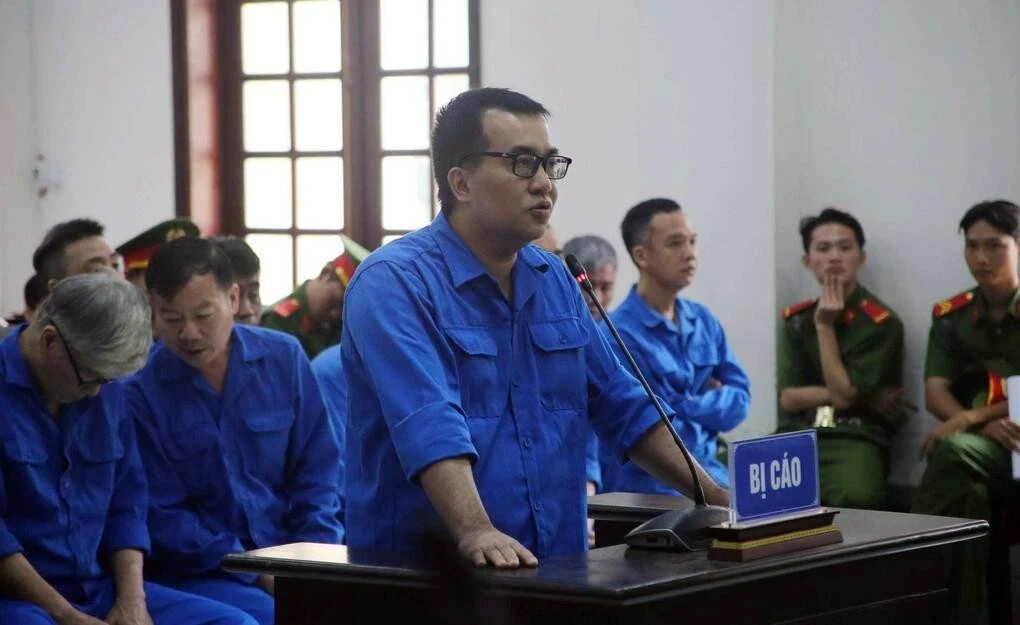 Hà Ngọc Khánh, cựu cán bộ Viện Pháp y tâm thần Trung ương Biên Hòa tại tòa hôm nay. Ảnh: Phạm Hải