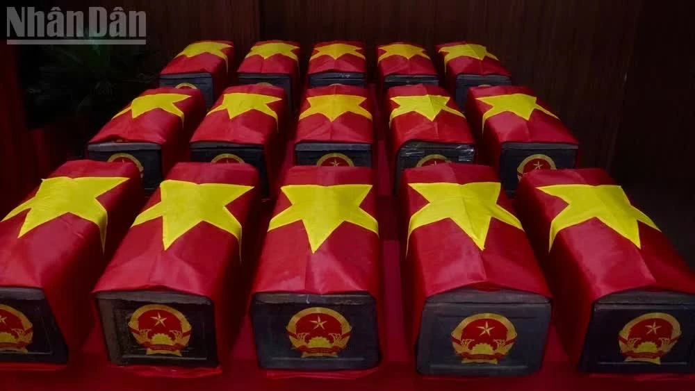Hài cốt liệt sĩ được lưu giữ ở Nhà quàn hài cốt liệt sĩ tại Công viên Lê Thị Riêng.