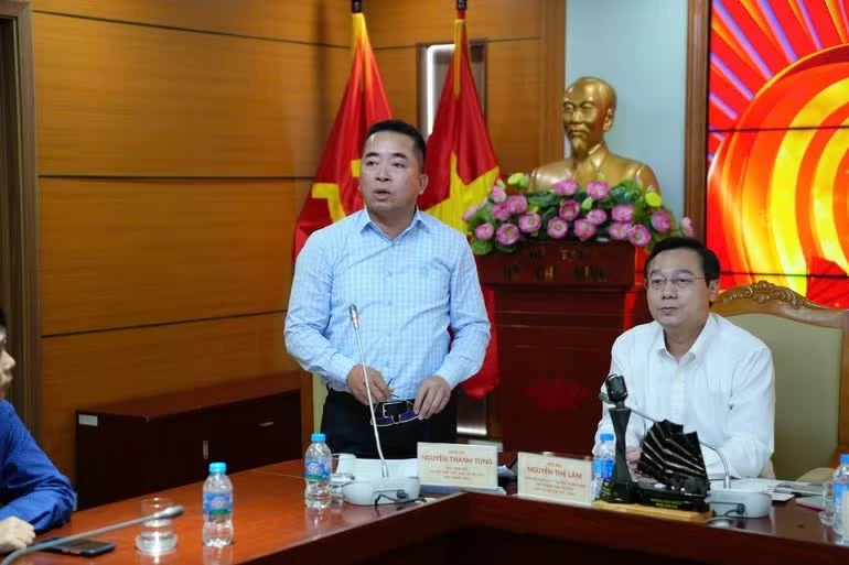 Ông Nguyễn Thanh Tùng, Phó Giám đốc Sở Văn hóa, Thể thao và Du lịch tỉnh Quảng Ninh phát biểu.