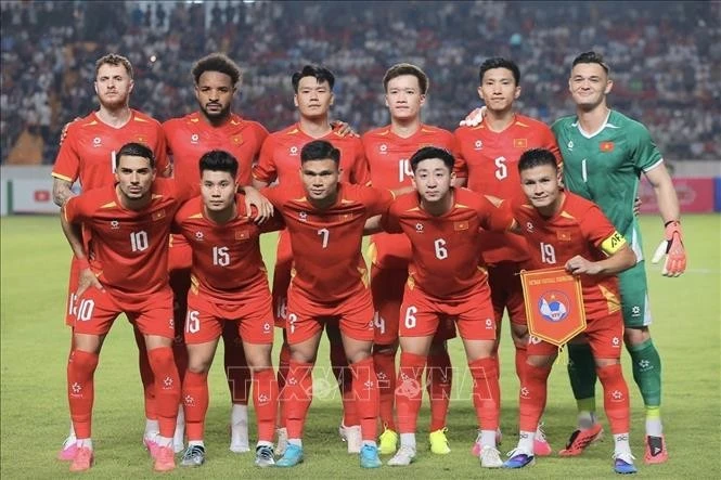 Đội hình ra sân của đội tuyển Việt Nam trong trận gặp đội tuyển Myanmar, tối 18/7/2026. Ảnh: Minh Quyết/TTXVN