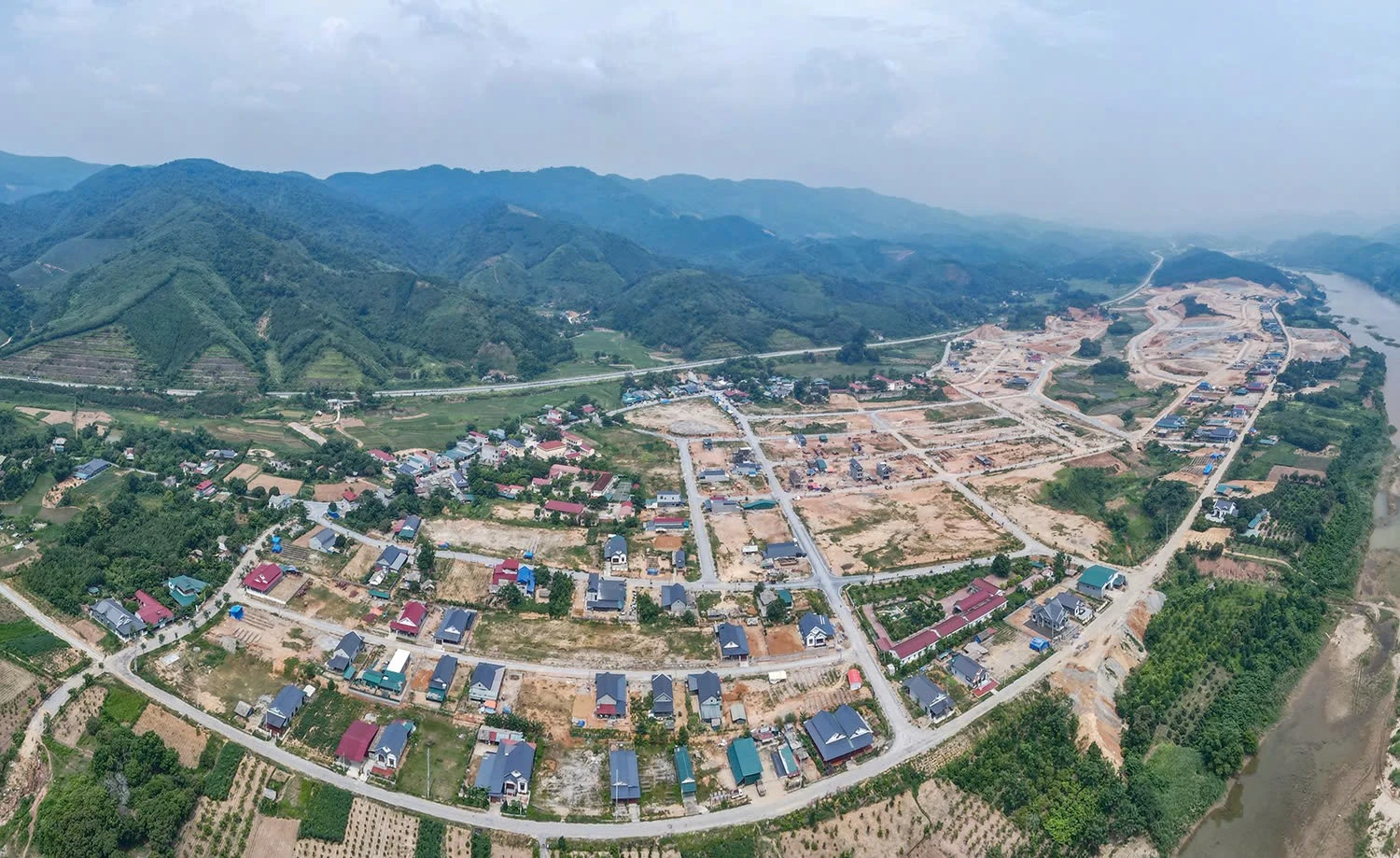 Khu tái định cư Cảng Hàng không Sa Pa tại xã Cam Cọn, huyện Bảo Yên. (ảnh: Ngọc Bằng)