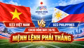 Nhận định U23 Việt Nam vs U23 Philippines 13 giờ 30 hôm nay (18/9): Mệnh lệnh 3 điểm