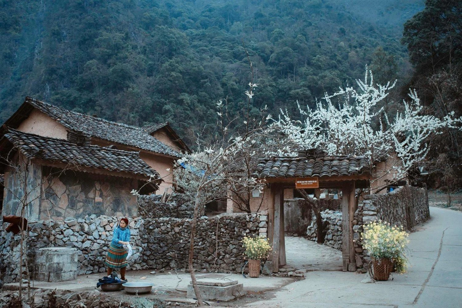 Ngôi nhà trong phim “Chuyện của Pao” - điểm đến của du khách khi đến Hà Giang. Ảnh: ĐPCC.