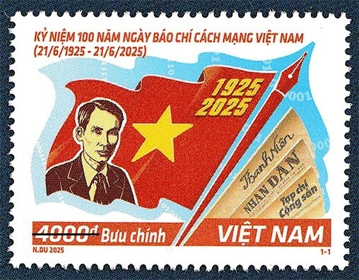 Bộ tem bưu chính “Kỷ niệm 100 năm Ngày Báo chí cách mạng Việt Nam (1925-2025)”