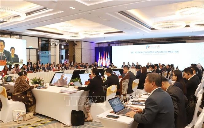 Quang cảnh khai mạc Hội nghị Bộ trưởng Kinh tế ASEAN lần thứ 56 ngày 17/9/2024.