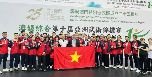 Đội tuyển Wushu Việt Nam đứng hạng 4 chung cuộc (Ảnh: BHL)