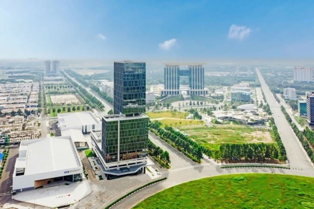 Một góc thành phố mới Bình Dương.