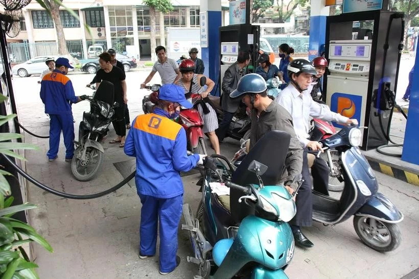 Một điểm bán xăng của Petrolimex tại Hà Nội.