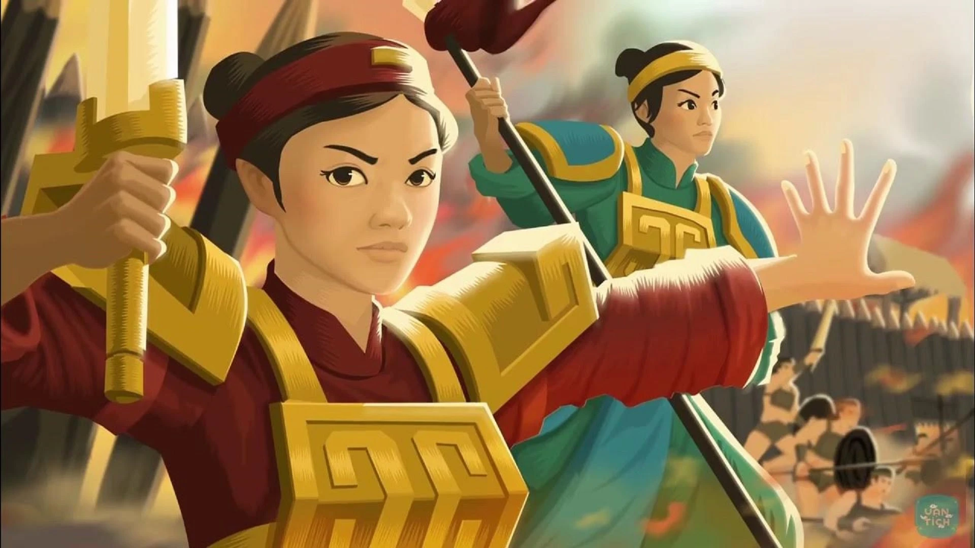 Một cảnh trong phim hoạt hình “Giai thoại lịch sử Hai Bà Trưng”.