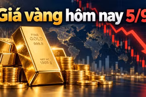 Giá vàng sáng hôm nay 5/9/2026: Vàng SJC giảm 1 triệu đồng/lượng