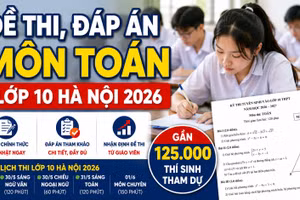 Đề thi, đáp án môn Toán lớp 10 Hà Nội 2026 chính thức mới nhất
