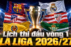 Lịch thi đấu vòng 1 La Liga 2026/27: Real Madrid, Barcelona đá ngày nào?