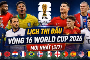 Cập nhật lịch thi đấu vòng 16 đội World Cup 2026 ngày 3/7 mới nhất