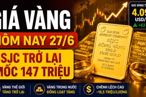 Giá vàng hôm nay 27/6: SJC, BTMC, DOJI, PNJ tăng theo giá vàng thế giới