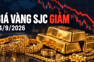 Giá vàng sáng 14/9 biến động trái chiều, SJC giảm 300.000 đồng/lượng