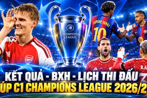 Kết quả, BXH, lịch thi đấu Champions League 2026/27 (Cúp C1) hôm nay