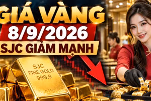 Giá vàng hôm nay 8/9: SJC giảm mạnh, vàng thế giới lùi về 4.413 USD