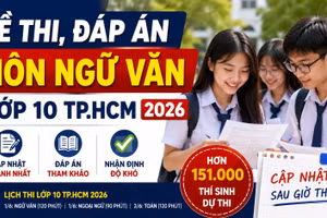 Đề thi, đáp án Ngữ văn lớp 10 TP.HCM 2026 chính thức mới nhất