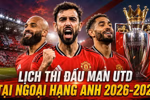 Lịch thi đấu MU tại Ngoại hạng Anh 2026-2027 đầy đủ 38 vòng