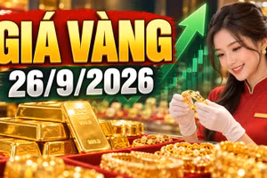 Giá vàng hôm nay 26/9: SJC đi ngang, vàng thế giới hồi nhẹ