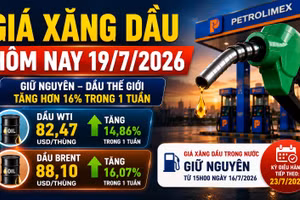 Giá xăng dầu hôm nay 19/7: Dầu thế giới tăng hơn 16% một tuần