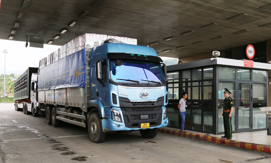 Những lô hàng quả vải thiều được xuất khẩu sang Trung Quốc. h3.jpg