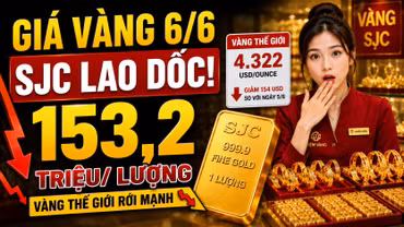 Giá vàng hôm nay 6/6: Vàng SJC, BTMC, DOJI, PNJ tiếp tục giảm?
