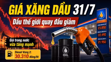 Giá xăng dầu hôm nay 31/7: Dầu thế giới giảm, xăng trong nước tăng