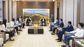 Phó Chủ tịch UBND tỉnh Giàng Quốc Hưng tiếp xã giao Đoàn Văn phòng Ủy ban Xúc tiến Đầu tư Thái Lan tại Việt Nam và các doanh nghiệp Thái Lan