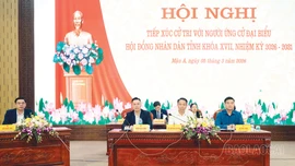 Ứng cử viên đại biểu HĐND tỉnh (đơn vị bầu cử số 7) tiếp xúc cử tri